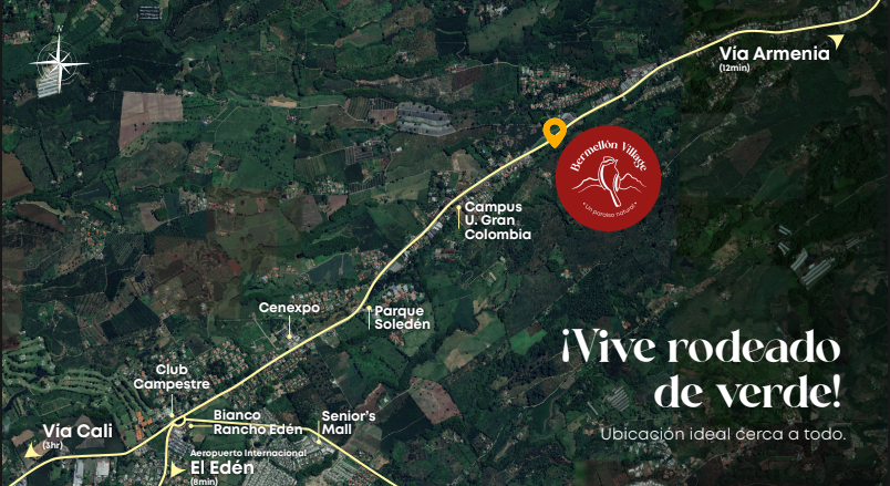 Espectacular Proyecto de Villas Campestres, Apartasuites y Locales Comerciales Vía al Club Campestre de Armenia